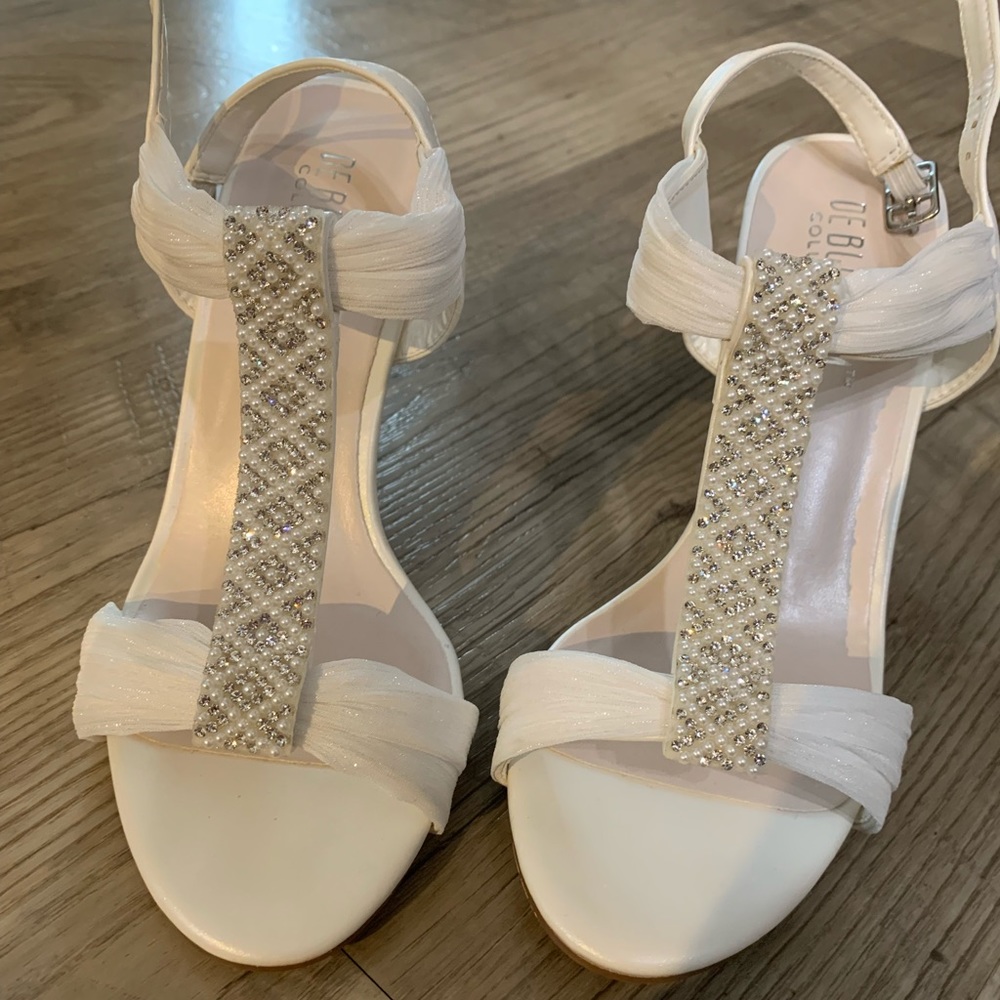 David’s bridal de blossom wedding heels